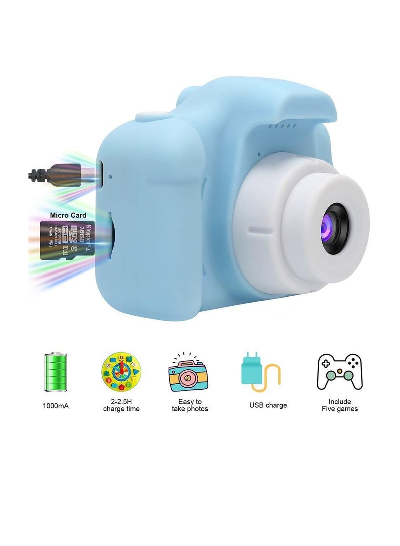 PAMEER Children's Digital Camera, 8MP HD Photo & Video Camera with 32GB SD Card, Card Reader, Lanyard, and Charging Cable – Perfect Birthday Gift for Kids - Image 2
