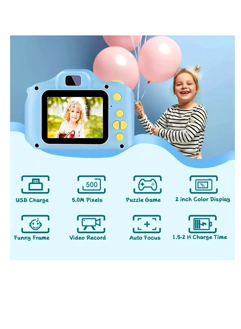 PAMEER Children's Digital Camera, 8MP HD Photo & Video Camera with 32GB SD Card, Card Reader, Lanyard, and Charging Cable – Perfect Birthday Gift for Kids - Image 5