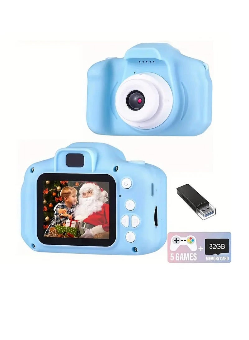 PAMEER Children's Digital Camera, 8MP HD Photo & Video Camera with 32GB SD Card, Card Reader, Lanyard, and Charging Cable – Perfect Birthday Gift for Kids - Image 3