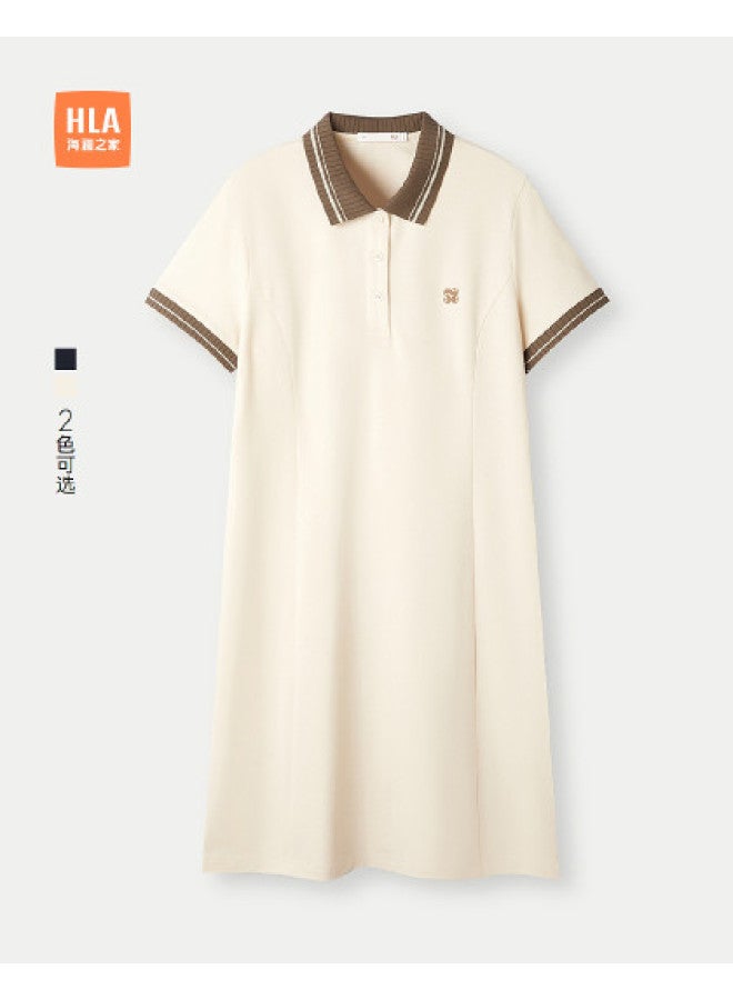 HLA فستان بولو نسائي مضاد للبكتيريا بتصميم ملون صيفي نحيف 25 - Image 1