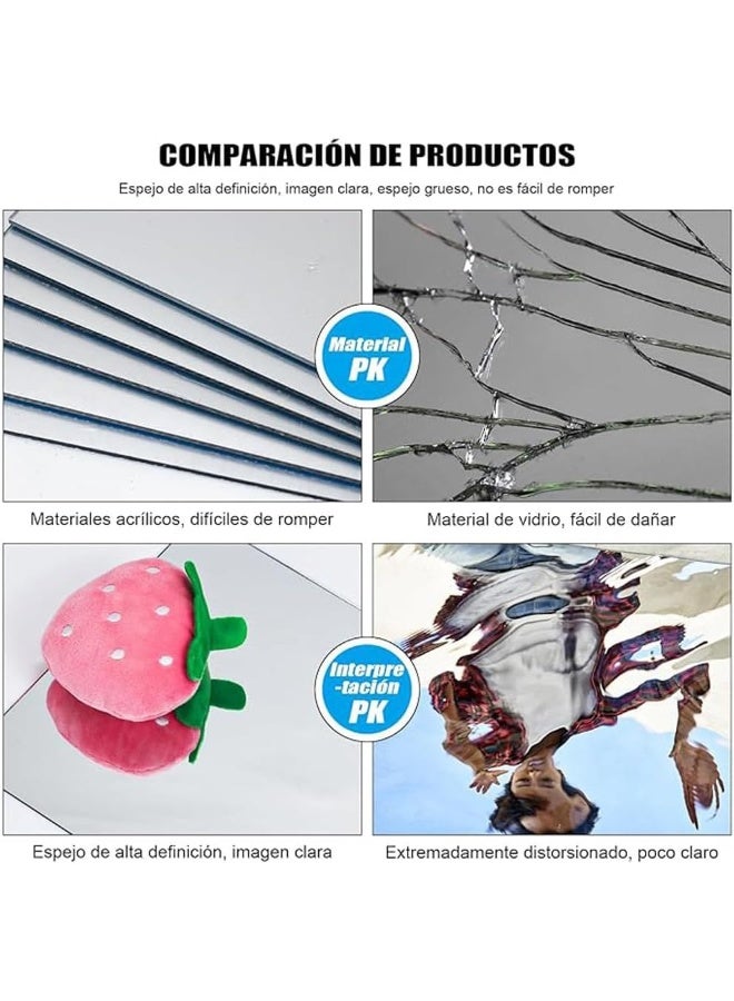 TPGP زينة حائط مرآة ذاتية اللصق TPGP، ملصق مرآة ثلاثي الأبعاد، دائري، مرآة أكريليك حديثة - Image 5