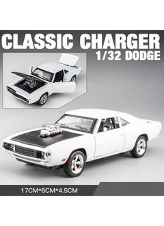 Generic Dodge Charger Car Model 1/32 With Sound effects and lighting effects Supercar Toy Gift White  - Image 2