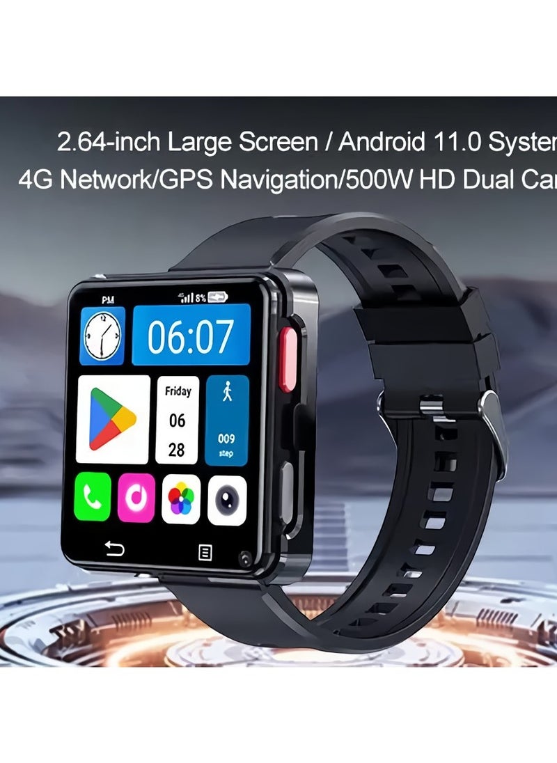 AROAQ - Smart Watch, Large Screen Health Monitoring Wrist Watch, Waterproof Quad Core Speed Smart Watch With Sleep Monitor And Continous Heart Rate Monitoring, (1pc, Black) - Image 1