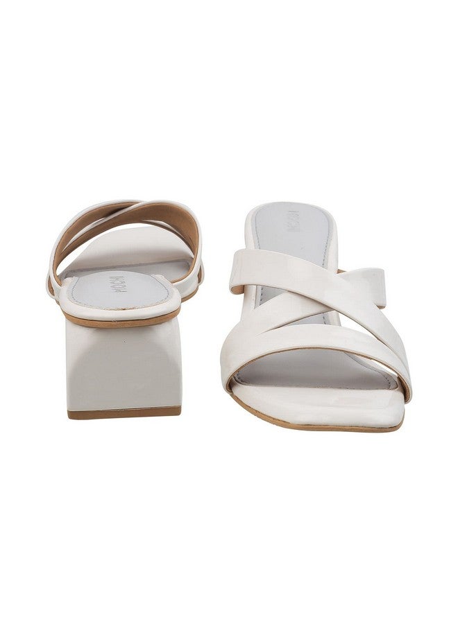 موتشي صندل Mochi نسائي أبيض من القماش الصناعي سهل الارتداء، مقاس المملكة المتحدة/5 الاتحاد الأوروبي/38 (40-2519) - Image 5