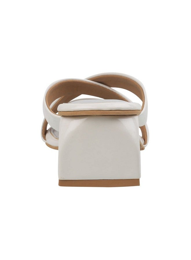 موتشي صندل Mochi نسائي أبيض من القماش الصناعي سهل الارتداء، مقاس المملكة المتحدة/5 الاتحاد الأوروبي/38 (40-2519) - Image 4