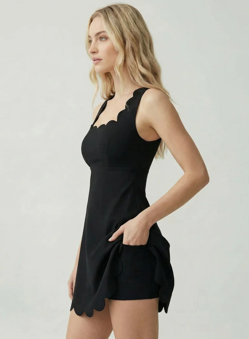 SVL  Padel & Tennis Dress with Built-in Bra and Shorts - Black - SVL for Women | Best Price UAE