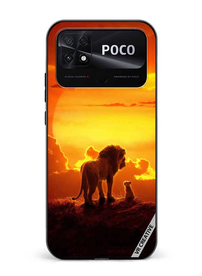 VR CREATIVE Protective Case Cover For Xiaomi Poco C40 Lion King Design Multicolour - Image 1