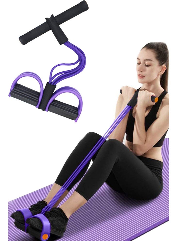 meayul Multifunction Tension Rope, Split Pedal Resistance Band, 6-Tube Elastic Yoga Pedal Puller Resistance Band, Natural Latex Tension Rope Fitness Equipment, for Abdomen, Waist, Arm, Leg Stretching Slimming Training - Image 1