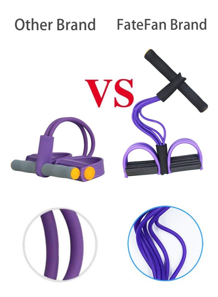 meayul Multifunction Tension Rope, Split Pedal Resistance Band, 6-Tube Elastic Yoga Pedal Puller Resistance Band, Natural Latex Tension Rope Fitness Equipment, for Abdomen, Waist, Arm, Leg Stretching Slimming Training - Image 2