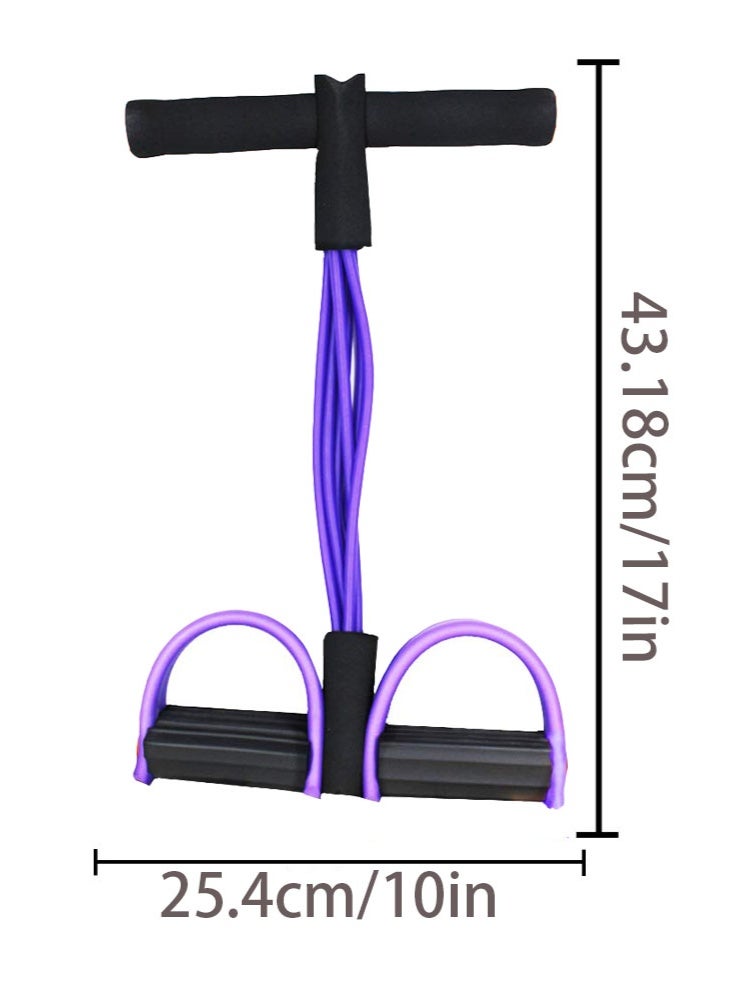 meayul Multifunction Tension Rope, Split Pedal Resistance Band, 6-Tube Elastic Yoga Pedal Puller Resistance Band, Natural Latex Tension Rope Fitness Equipment, for Abdomen, Waist, Arm, Leg Stretching Slimming Training - Image 5