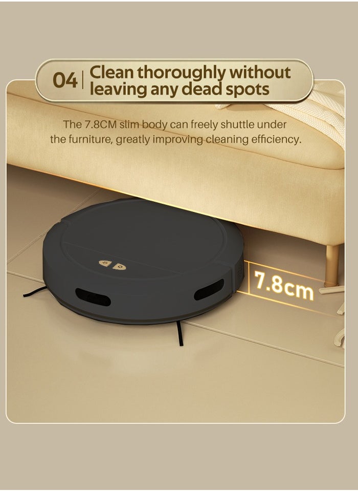 Robot Vacuum,4000Pa Robotic Vacuum Cleaner with Mop,130mins Runtime,App Control,Perfect for Pet Hair,Hard Floor,Carpet,Black - pzsku/Z783D7B75D256464E77C1Z/45/_/1729235124/6d3fce52-5a1b-41bd-8ebc-ea6af4ed9949