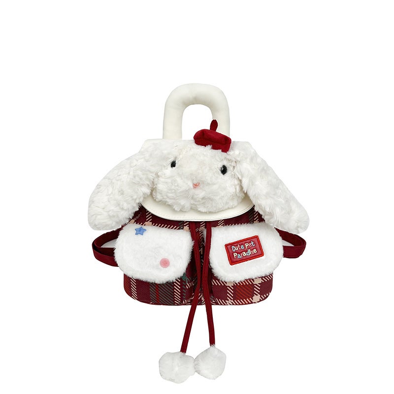 Japanese Cartoon Plush Dog Backpack, Fashionable and Cute for Girls - Image 5