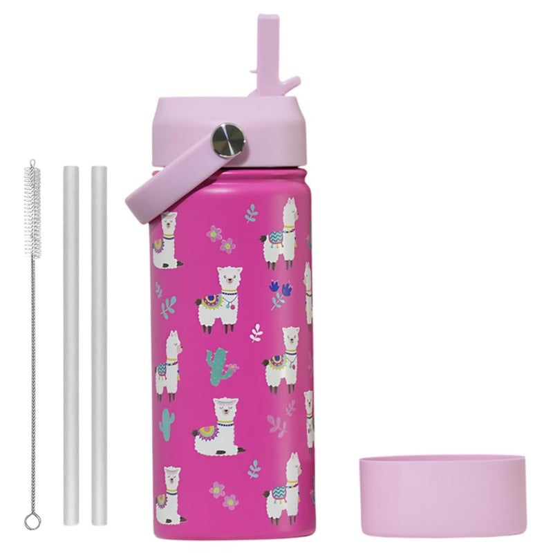 TOM  BELL Insulated Water Bottle for Kids 500ml,Double Wall Water Bottle for School, Sipper Bottle,Hot and Cold, Premium 304 Stainless Steel (Alpaca, 500ml) - Image 1