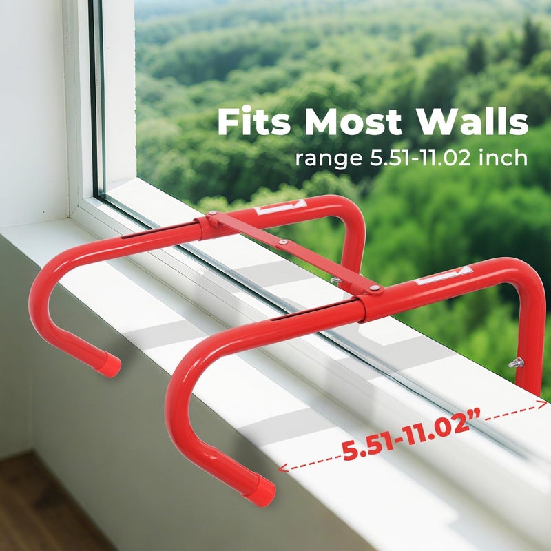 SHAREWIN Portable Fire Ladder 2 Story Emergency Escape Ladder 15 Ft with Wide Steps V Center Support - Image 3