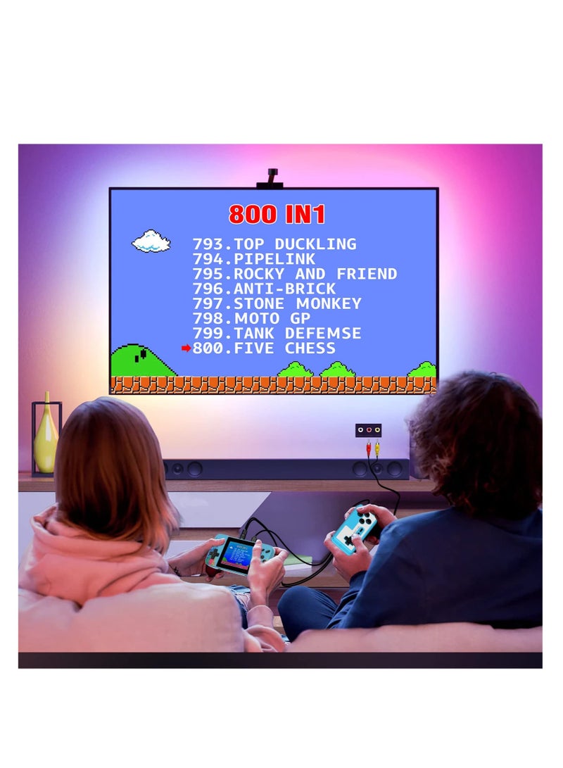 Excefore Handheld Game Console, Mini Retro Game Console, 800 Classic Games 3.5-Inch IPS Screen, with 1200mAh Rechargeable Battery, Supports 2 Players Connected TV, Portable Game Console for Adults Kids - Image 3