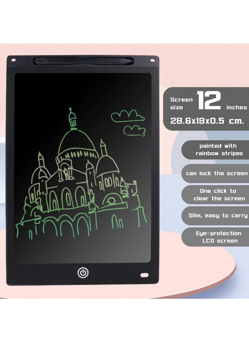 Generic 12-Inch LCD Writing Board with Special Pen Safe and Environmentally Friendly Reusable Suitable for Children's Painting Graffiti Learning  - Image 2
