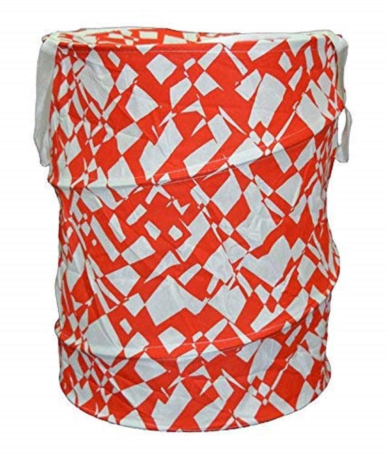 Kuber Industries Big Round Foldable Cotton Laundary Basket, 40 litres (KI4979), Multicolour - Image 5