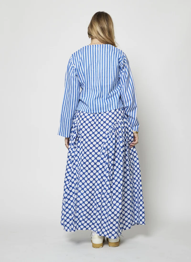 Kyshmysh  POLKA LINE SKIRT SET for Women | Best Price UAE