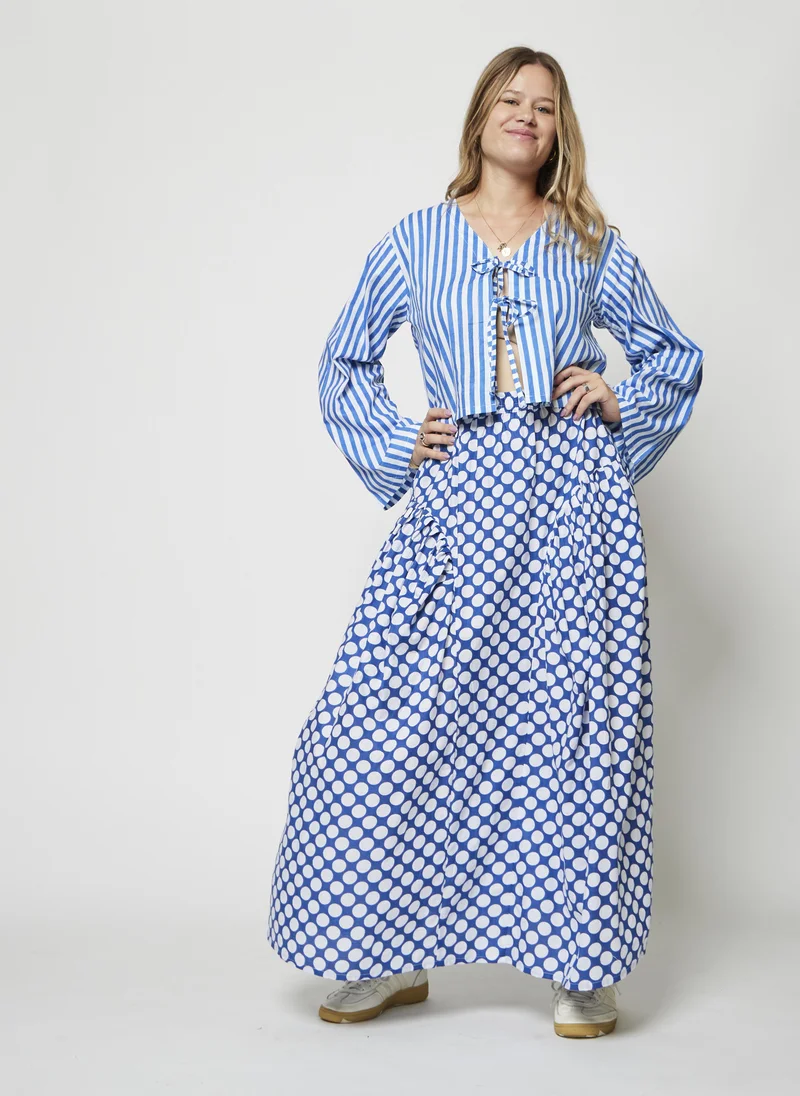 Kyshmysh  POLKA LINE SKIRT SET for Women | Best Price UAE