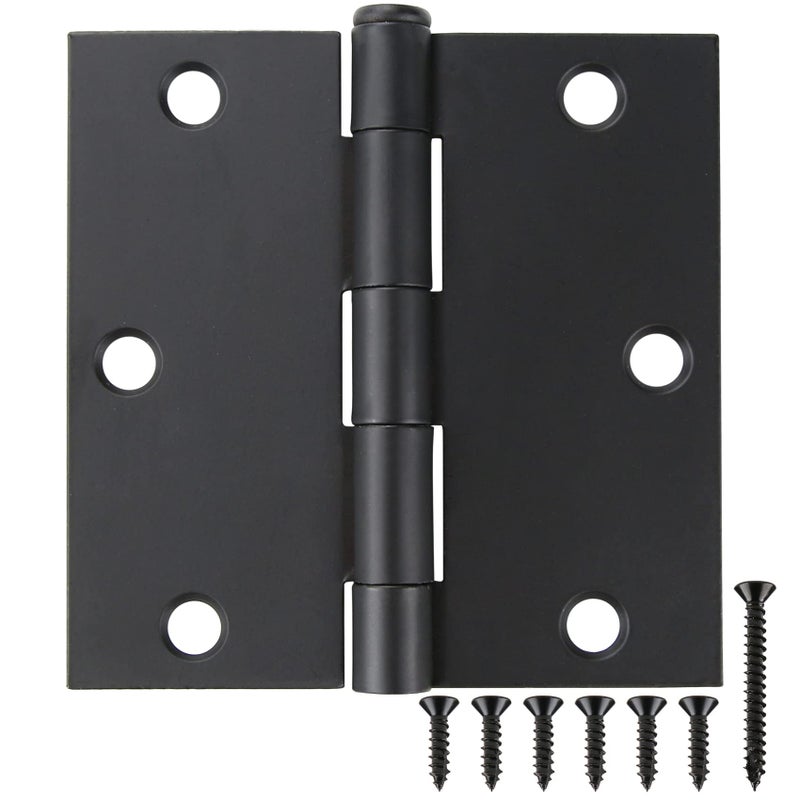 TDCHINGES 30 Pack Matte Black Door Hinges 3.5 X 3.5 Inch Interior 3 1/2 Inch Door Hinges For Doors Square Radius Corners Flat Iron Hinge 3 ""X 3 "" Door Hardware Controls - Image 1