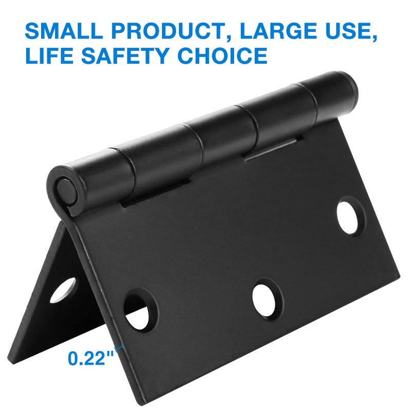 TDCHINGES 30 Pack Matte Black Door Hinges 3.5 X 3.5 Inch Interior 3 1/2 Inch Door Hinges For Doors Square Radius Corners Flat Iron Hinge 3 ""X 3 "" Door Hardware Controls - Image 3