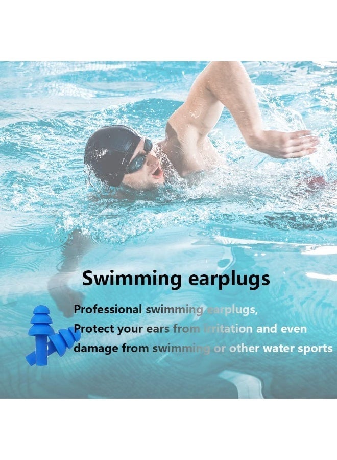 SFENG 8 Pairs Reusable Soft Silicone Earplugs, Noise Reduction Waterproof Ear Plugs for Sleeping, Snoring, Swimming, Travel, Airplane, Work, Concerts, Multiple Colors with Storage Cases - Image 2