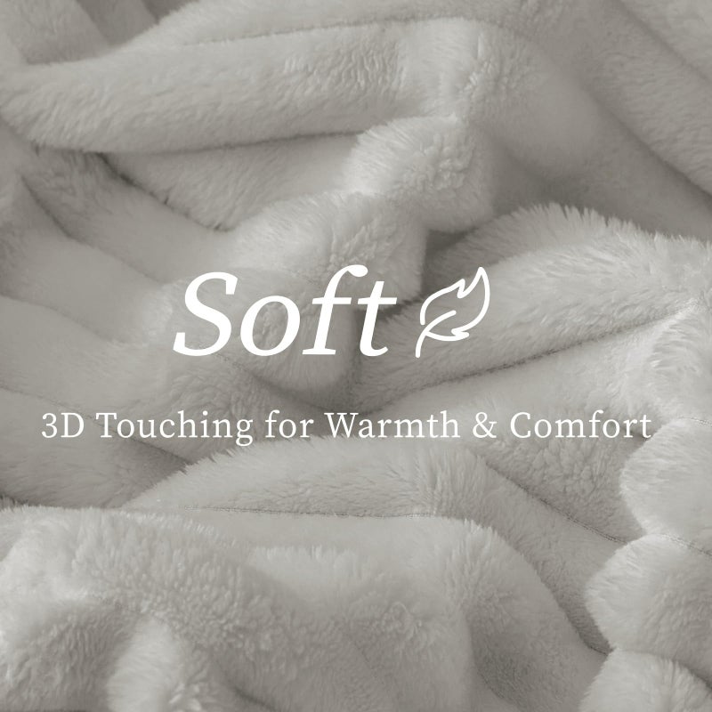 Bedelite King Size Blanket For Bed  300Gsm Soft & Warm Fleece Blanket  Decorative And Giftable Striped Light Grey Blankets For Women  Men  108""X90"" - Image 4