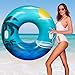 HeySplash Pool Tubes for Adult 42 Inch Large Pool Floats with Handles Inflatable Swim Rings Lounge Hawaii Fun Swim Floaties Swimming Pool Beach Lake River Party Decoration Toys Blue Green Beach - Image 3