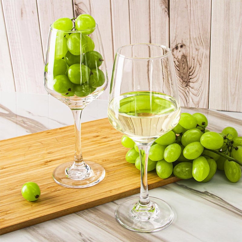 HAKEEMI Red/White Wine Glasses Set of 12, 12 oz Clear Wine Glasses with Stem, Dishwasher Safe - Image 5