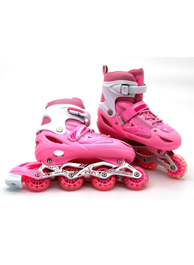 DubaiGallery - Adjustable Inline Roller Skates Men and Women Flat Flower Skates Professional Single Row Fancy Roller Skates Inline Skater Beginners - Image 1