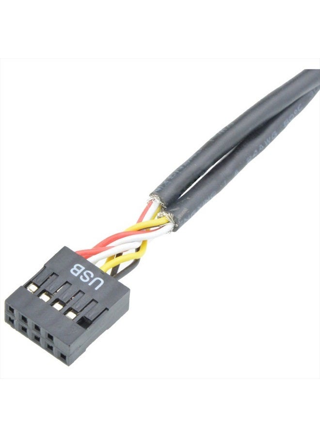 TGOOD 9pin USB Header Male 1 to 2 Female Extension Splitter Cable Connector Adapter (Male 1 to 2 Female) - Image 2