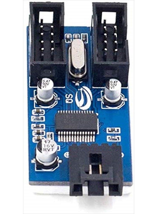 TGOOD 9pin USB Header Male 1 to 2 Female Extension Splitter Cable Connector Adapter (Male 1 to 2 Female) - Image 3