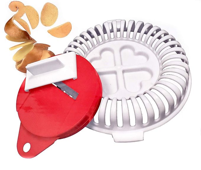 DEPENDABLE INDUSTRIES INC ESSENTIALS MICROWAVE OVEN POTATO CHIP RACK MAKER OILFREE CRISP CHIPS EVERY TIME INSTRUCTIONS INCLUDED