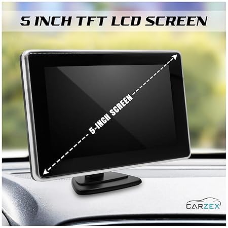 Carzex 5 Inch Universal TFT LCD Monitor Display for Car Dashboard Screen Rear View Monitor Only for Reverse Parking Camera (5 INCH Screen) - Image 5