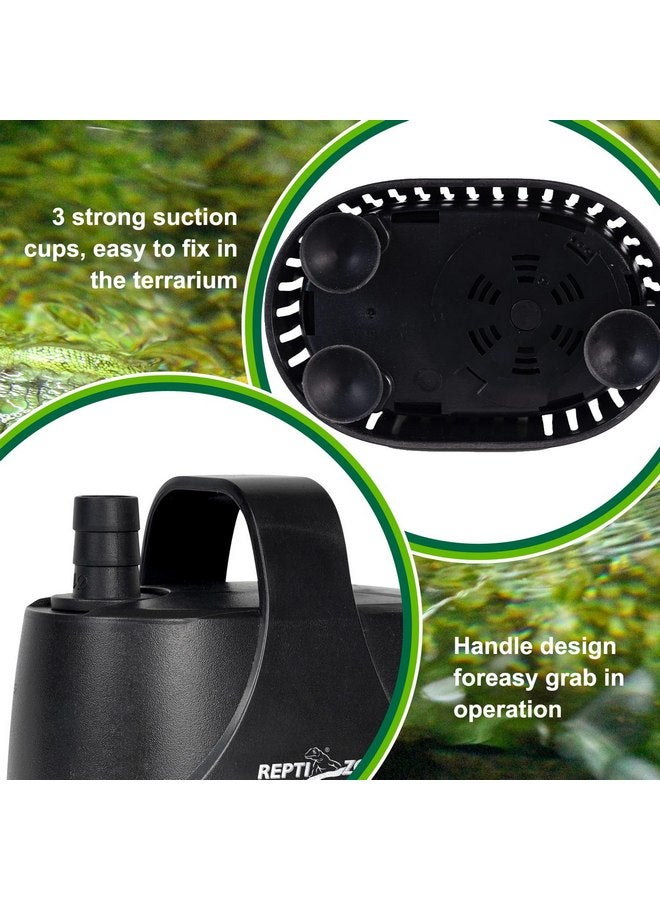 REPTIZOO REPTIZOO Low Water Level Drain Pump, 243GPH 26W Submersible Drain Pump with Bottom Suction, Flow Adjustable Bottom-draw Water Pump for Turtle/Fish/Paludarium Tanks  - Image 4