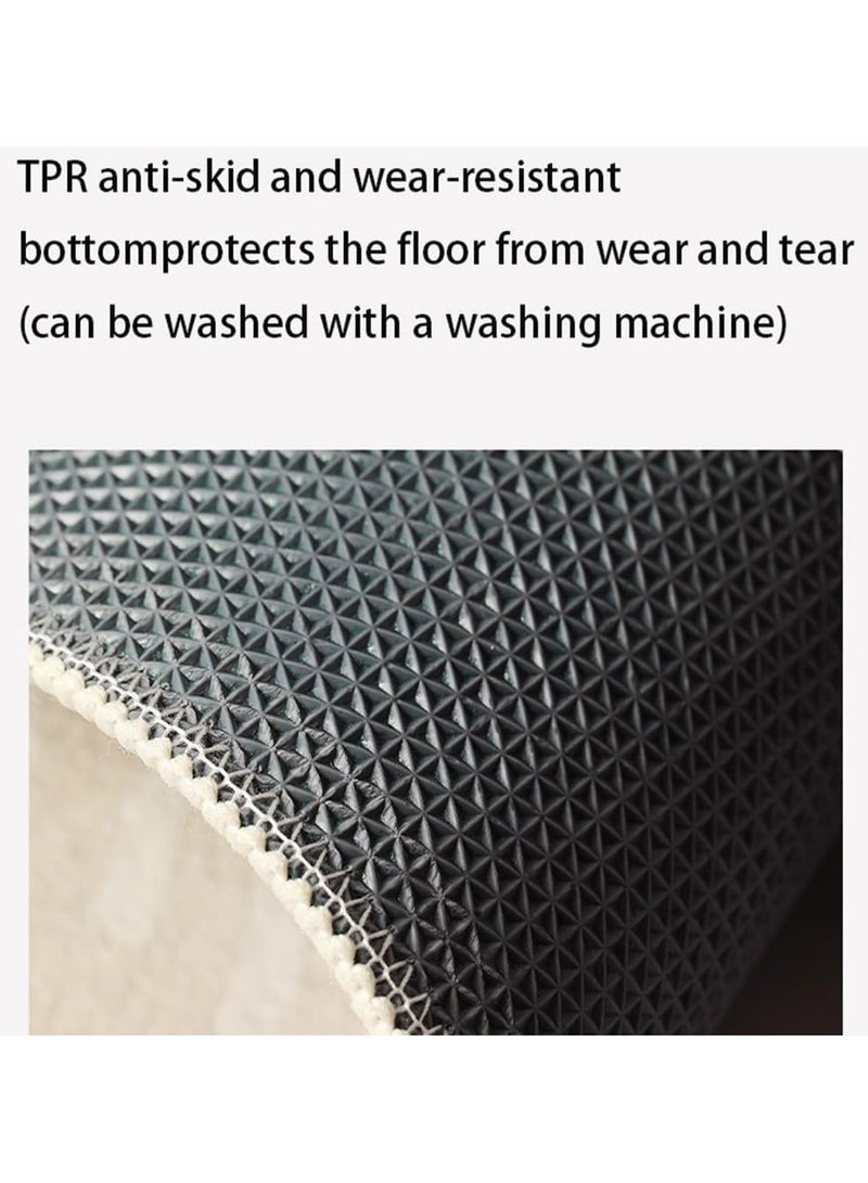 تومشو سجادة ناعمة بتصميم عصري، قابلة للغسل لغرفة المعيشة وغرفة النوم وتحت طاولة الطعام والمكتب المنزلي والديكور - Image 4