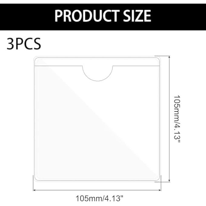rayihni 3 Pcs Permit Holder for Car Windscreen,Clear Easy Stick Parking on Organiser Parking Permit Holder,PVC Protector Self-Adhesive Tax Car,Permits Organiser for Park Permited Cars Windscreen,Tickets - Image 3