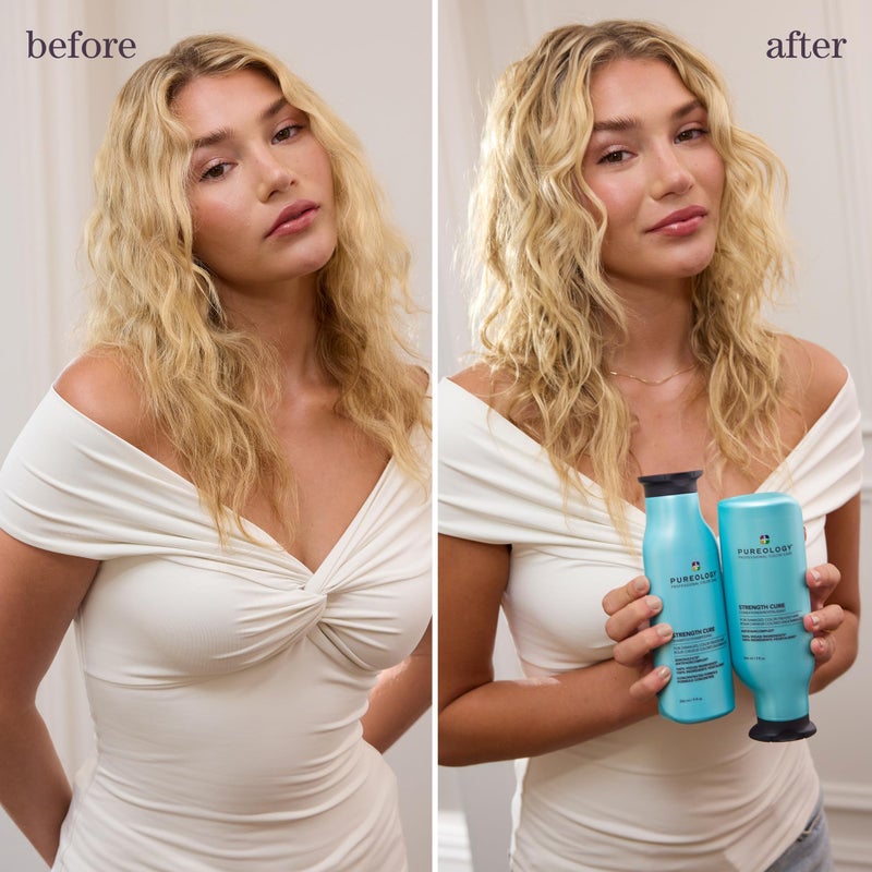 PUREOLOGY شامبو Pureology Strength Cure | للشعر التالف والمصبوغ | يقوي ويقوي الشعر | خالٍ من الكبريتات | نباتي - Image 3