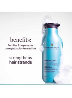PUREOLOGY Pureology Strength Cure Shampoo | For Damaged, Color-Treated Hair | Fortifies & Strengthens Hair | Sulfate-Free | Vegan  - Image 2