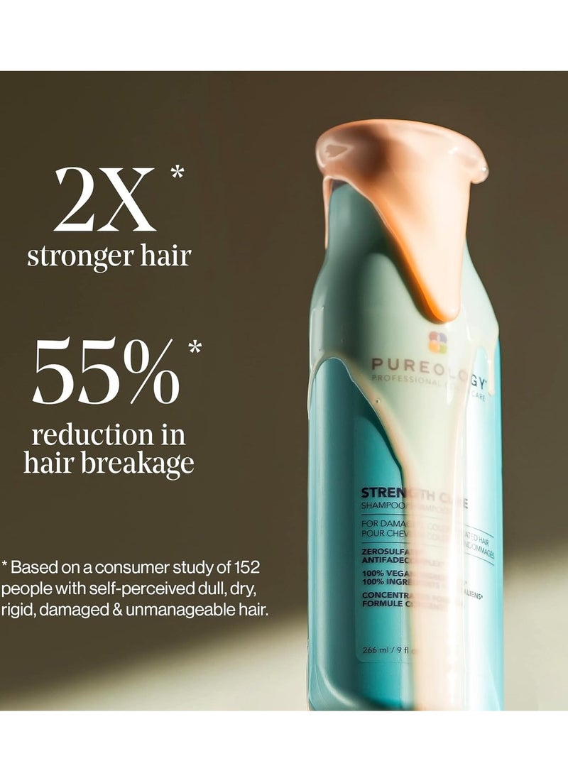 PUREOLOGY شامبو Pureology Strength Cure | للشعر التالف والمصبوغ | يقوي ويقوي الشعر | خالٍ من الكبريتات | نباتي  - Image 4