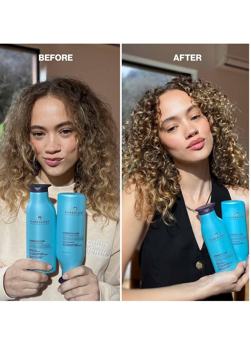 PUREOLOGY شامبو Pureology Strength Cure | للشعر التالف والمصبوغ | يقوي ويقوي الشعر | خالٍ من الكبريتات | نباتي  - Image 3