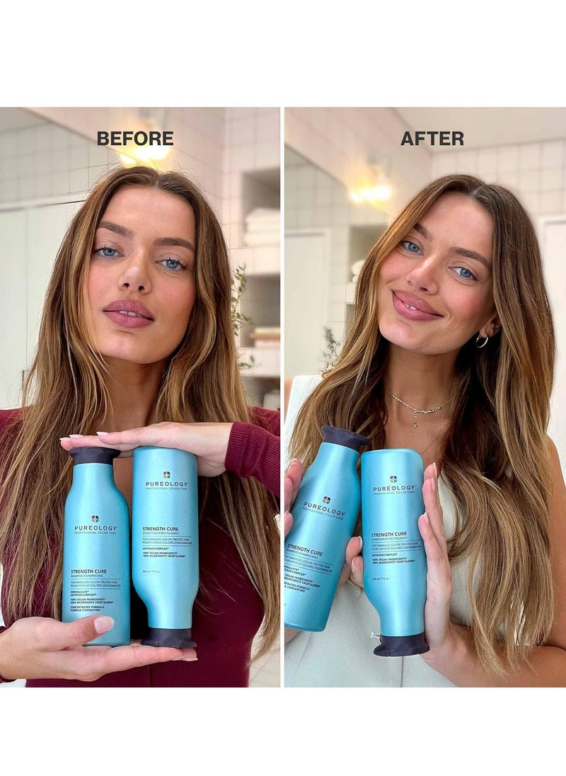 PUREOLOGY شامبو Pureology Strength Cure | للشعر التالف والمصبوغ | يقوي ويقوي الشعر | خالٍ من الكبريتات | نباتي  - Image 5