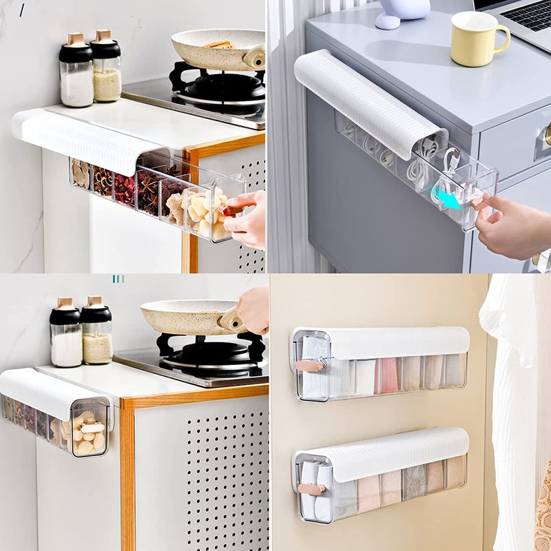 Paghadi Drawer Underwear Organizer Divider Wall Mount 6 Cell Drawer Storage Boxes and Acrylic Organizers for Lingerie Socks Ties Data Cable Spices Organization 1 Pcs Multi - Image 5