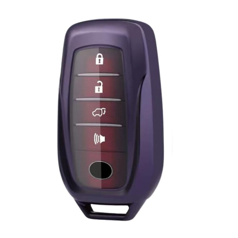 Autobase Key Fob Cover for 2025 Toyota Camry 20192026 Land Cruiser Sienna Venza Hilux Tacoma Corolla Cross RAV4 Prime 4Runner Sequoia Tundra Highlander Avalon GR86 TPU Key Fob Cover Purple