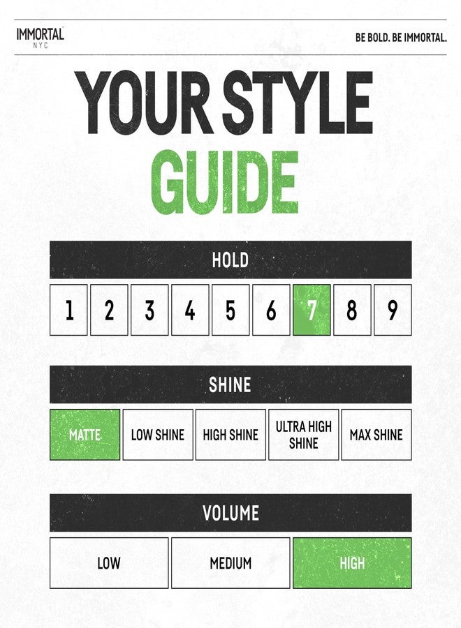 Immortal NYC Matte Styling Extreme Dry Look Pomade - 7 out of 9 Holding Ability, Matte Finish - All Natural Water-Based Hair Wax for Men - No Residue, All Hair Types - Image 3