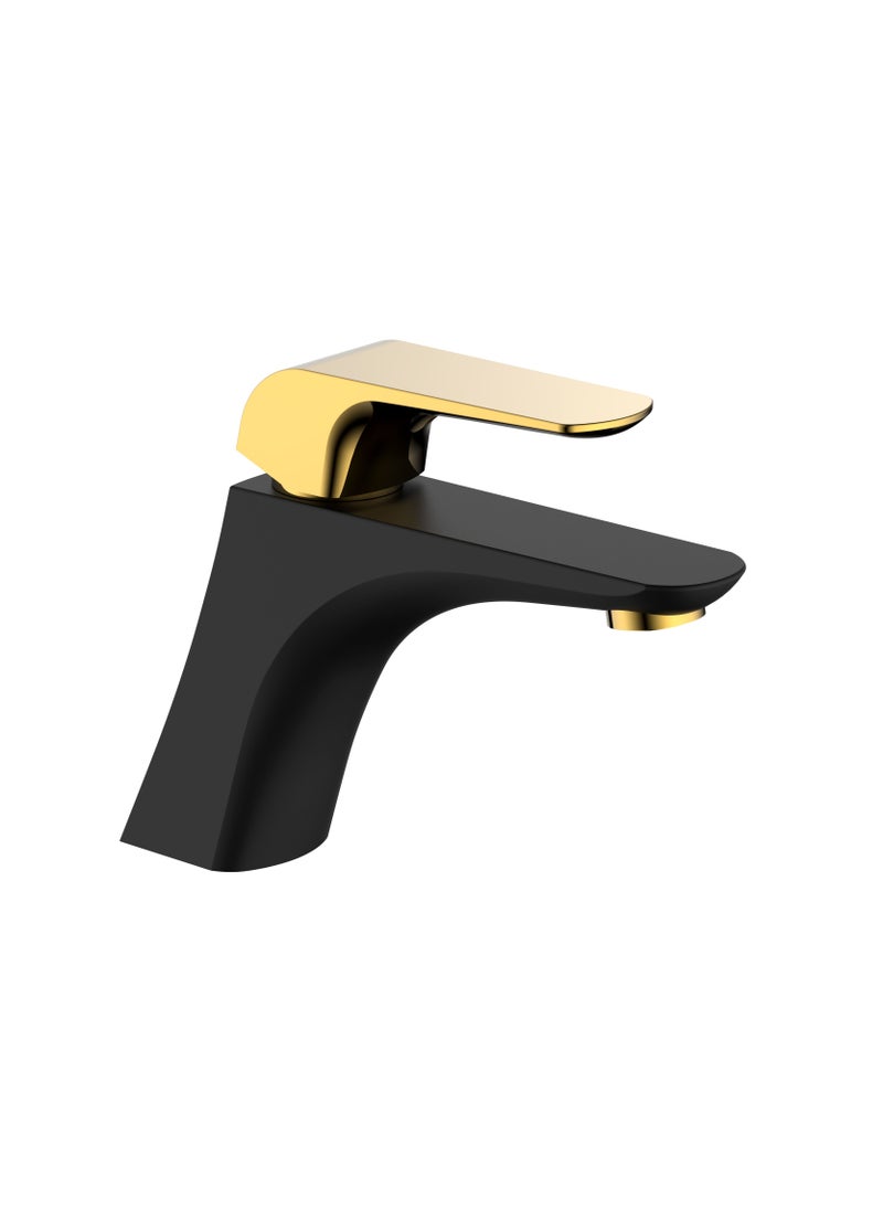 HESANIT HESANIT Elite Single Lever Basin Mixer with Popup Waste Black Gold - 7001BG 