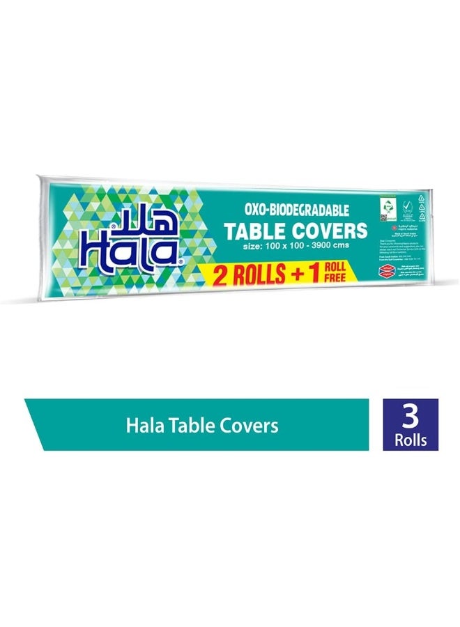 Hala Table Covers Oxo Biodegradable 100 X 100 - 13 Mattress Table, 3 Rolls - Image 2
