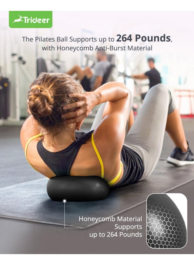 Trideer Trideer Pilates Ball 9 Inch Core Ball, Small Exercise Ball with Exercise Guide Barre Ball Bender Ball Mini Yoga Ball for Pilates, Yoga, Core Training, Physical Therapy, Balance, Stability  - Image 2