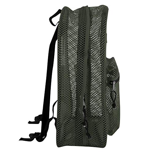 Summit Ridge Mesh Backpacks for Kids, Adults, School, Beach, and Travel, Colorful Transparent Mesh Backpacks with Padded Straps Large - Image 4