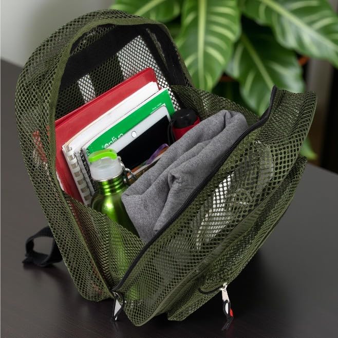 Summit Ridge Mesh Backpacks for Kids, Adults, School, Beach, and Travel, Colorful Transparent Mesh Backpacks with Padded Straps Large - Image 3